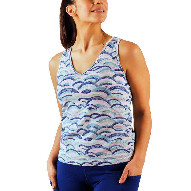 womens everyday shelf bra tank in mosaic knolls|mosaic-knolls