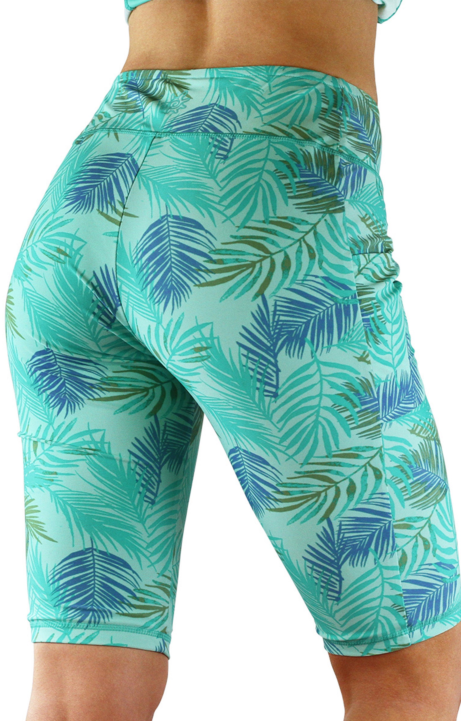 Back view of women's active swim jammerz in canopy breeze|canopy-breeze
