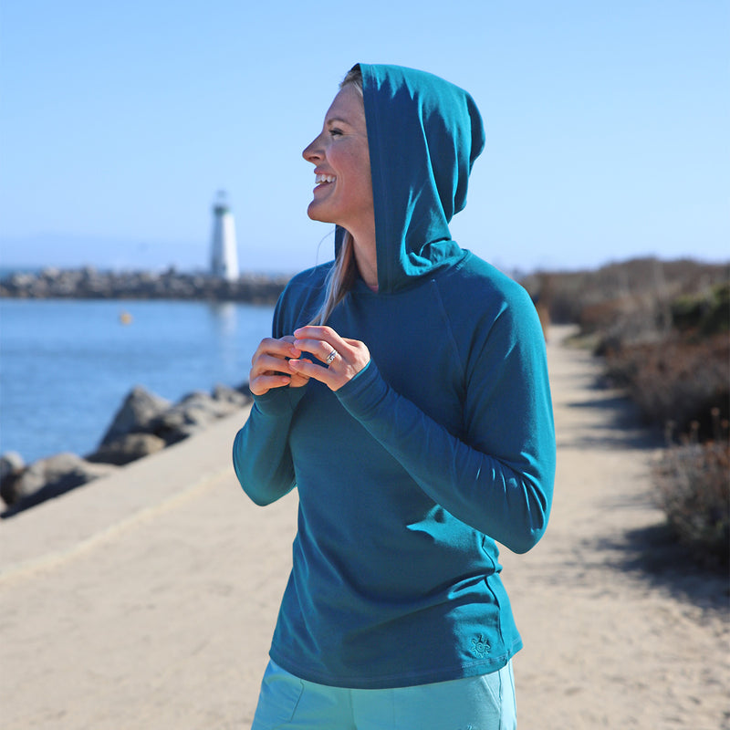 women's everyday hoodie in deep teal|deep-teal