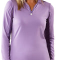 womens long sleeve quarter zip vented sun shirt in daybreak|daybreak