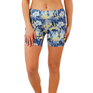 womens active swim shorts|marbled-floral