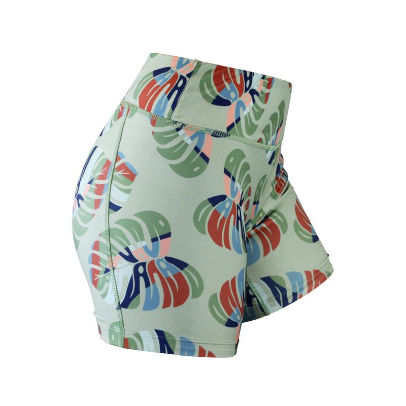 side view of the women's swim shorts in sage liana luck|sage-liana-luck