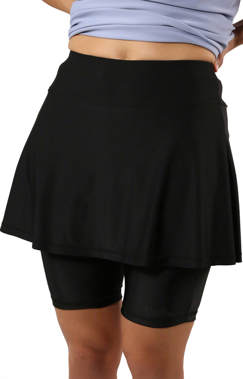 women skirted swim jammerz|black