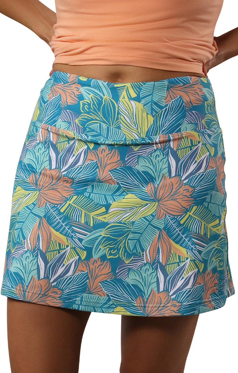 Women's Travel Skort in Caribbean Tropics|caribbean-tropics