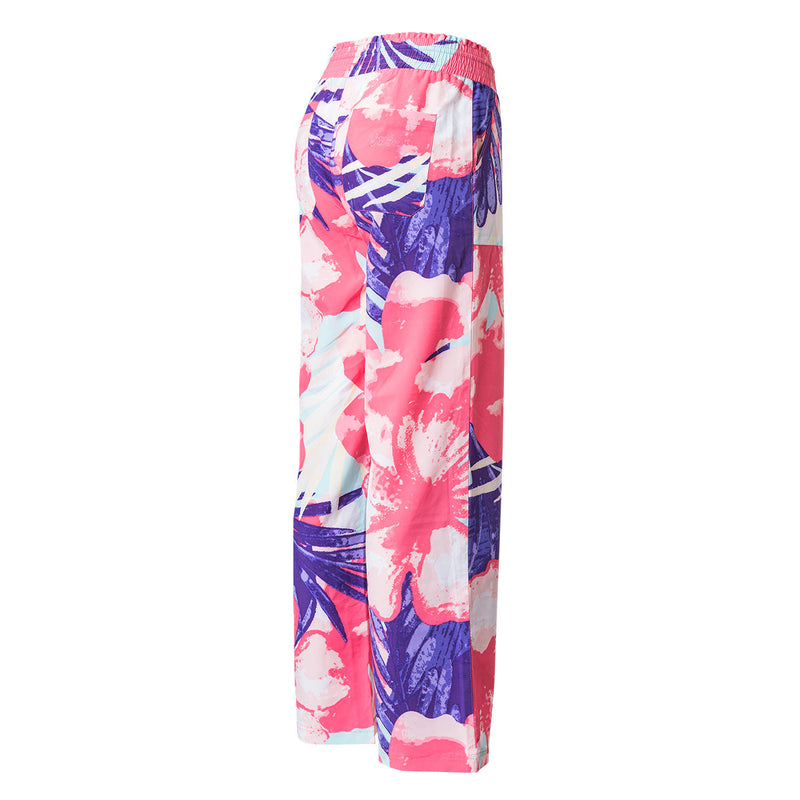 Back of the Women's Lounge Pants in Hibiscus Splash|hibiscus-splash