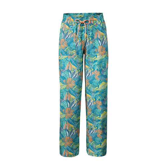 Women's Travel Pants in Caribbean Tropics Front View|caribbean-tropics