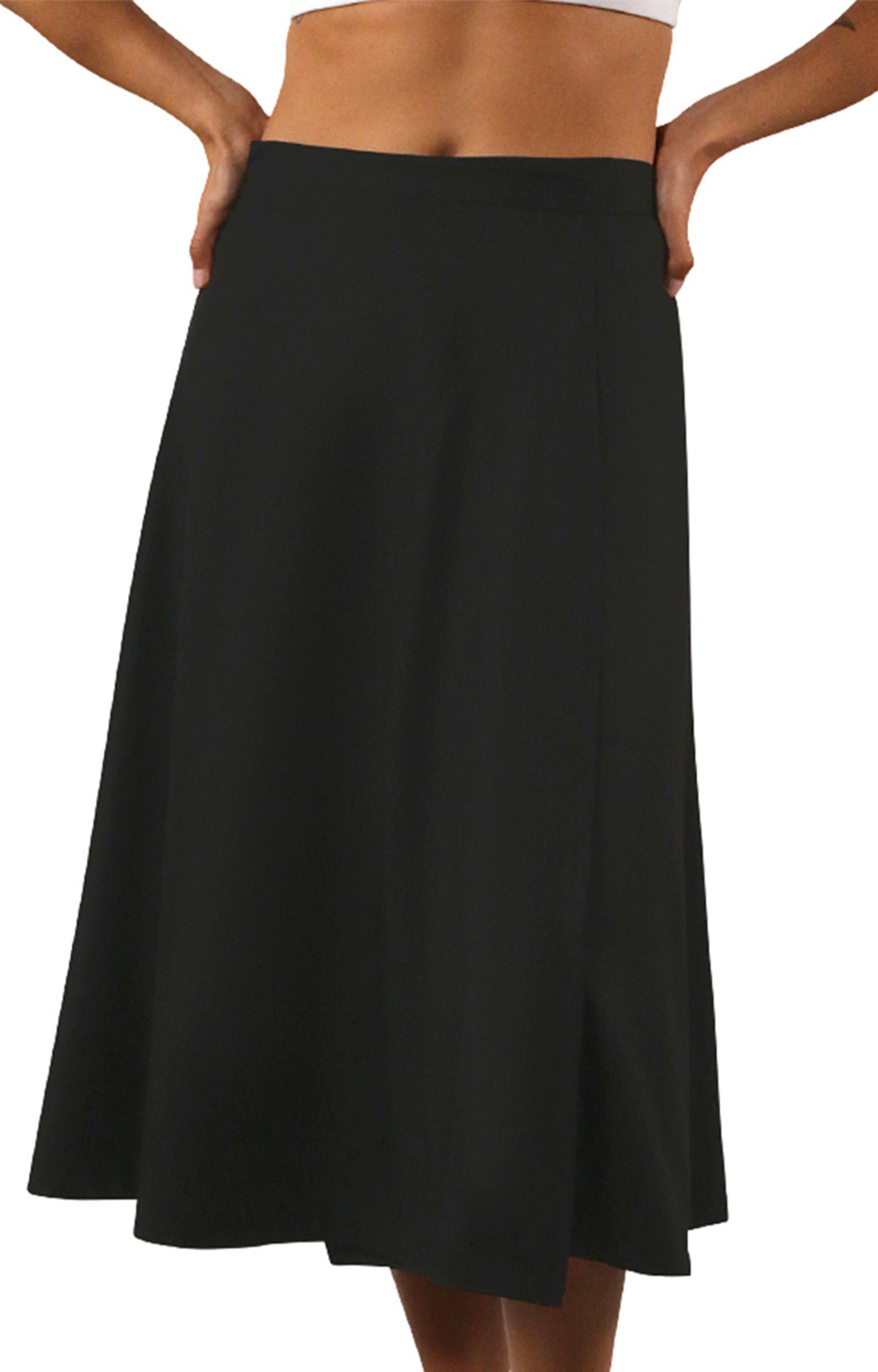 Women's Wrap Skirt in Black|black