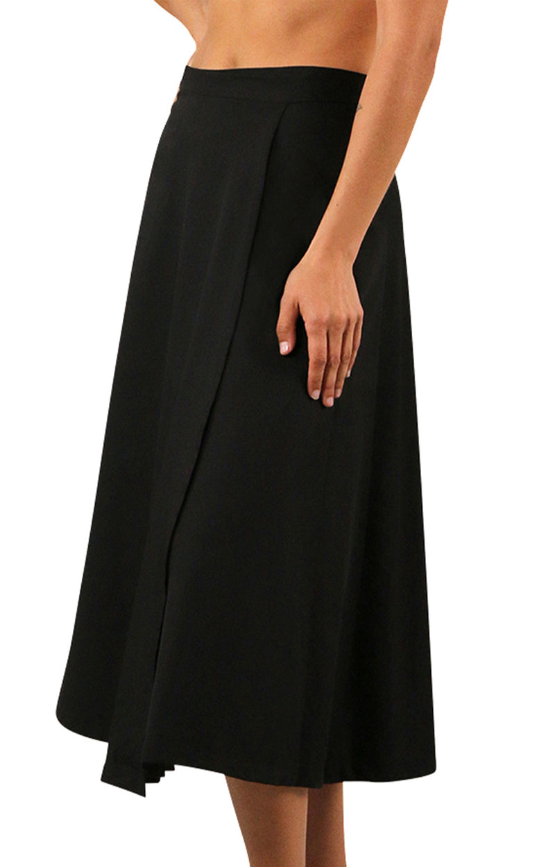 Women's Wrap Skirt in Black|black