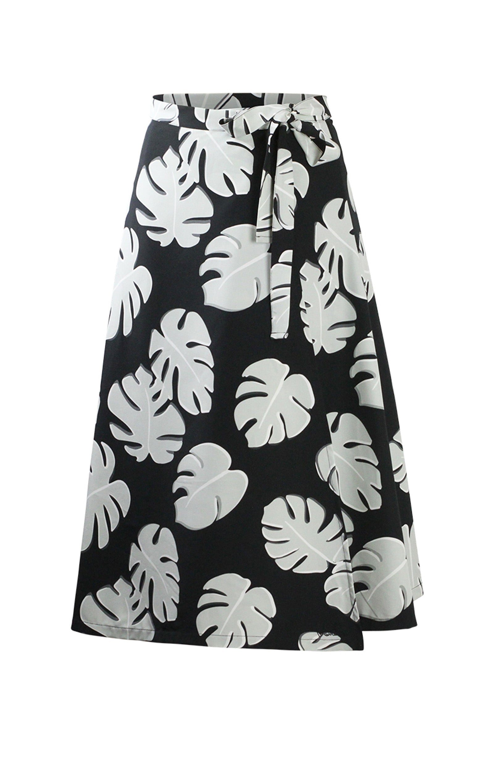 Women's Wrap Skirt in Black Flora|black-flora