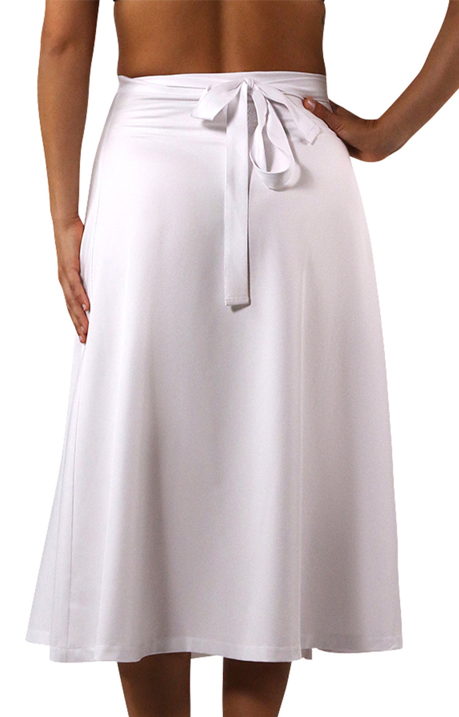 Women's Wrap Skirt in White|white