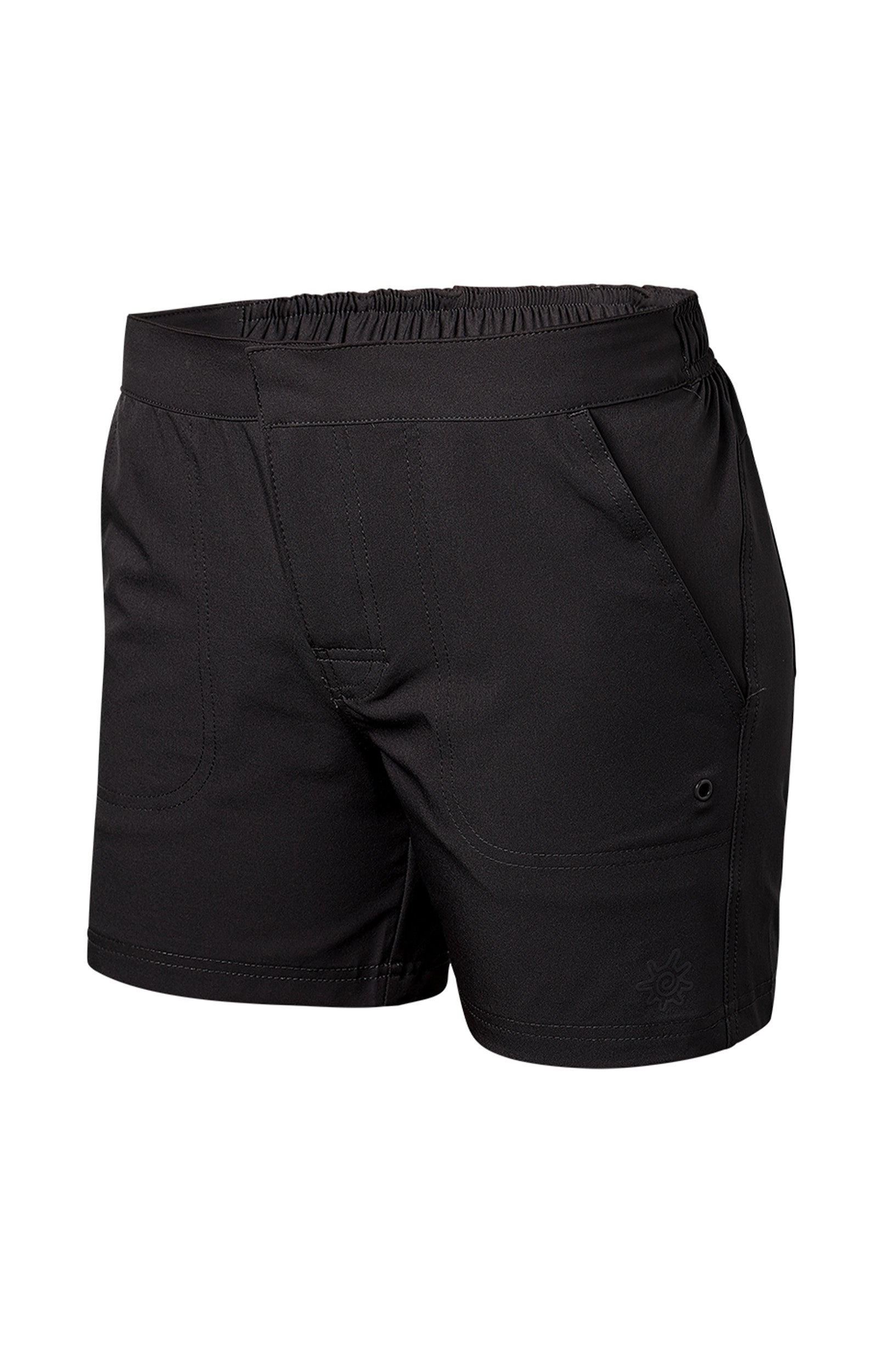 women's island board shorts in black|black