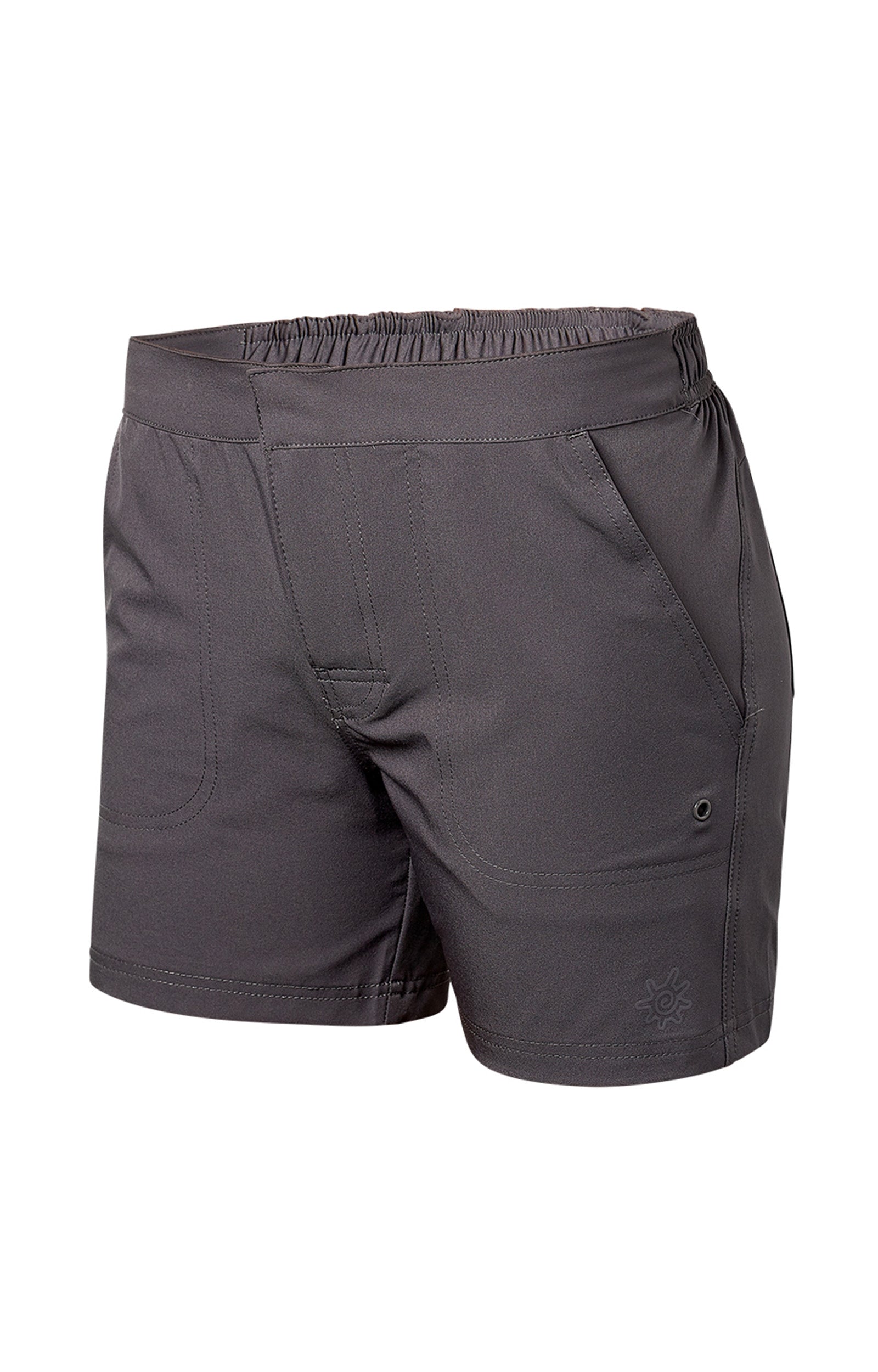women's island board shorts in charcoal|charcoal