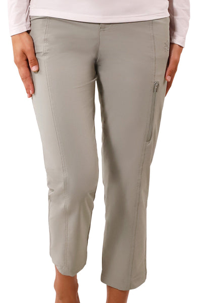 woman in walking capris in agave|agave