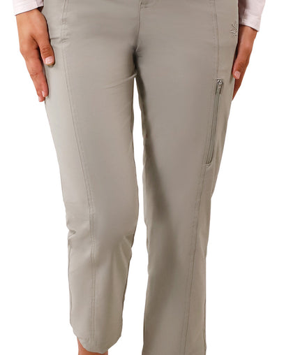 woman in walking capris in agave|agave