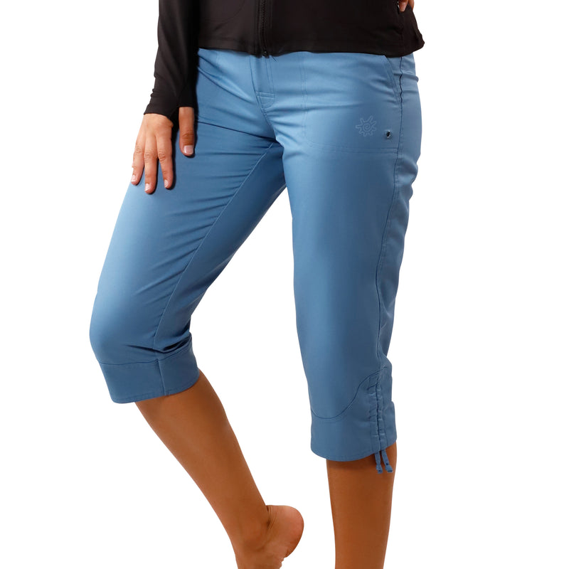 Women's front Beach Capris in Baltic|baltic