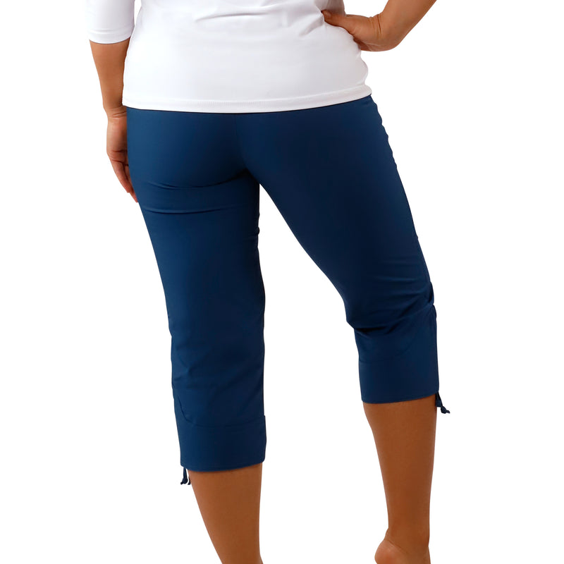 Women's back Beach Capris in Midnight|midnight