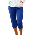 Women's front 2 Beach Capris in Navy Blue|navy-blue