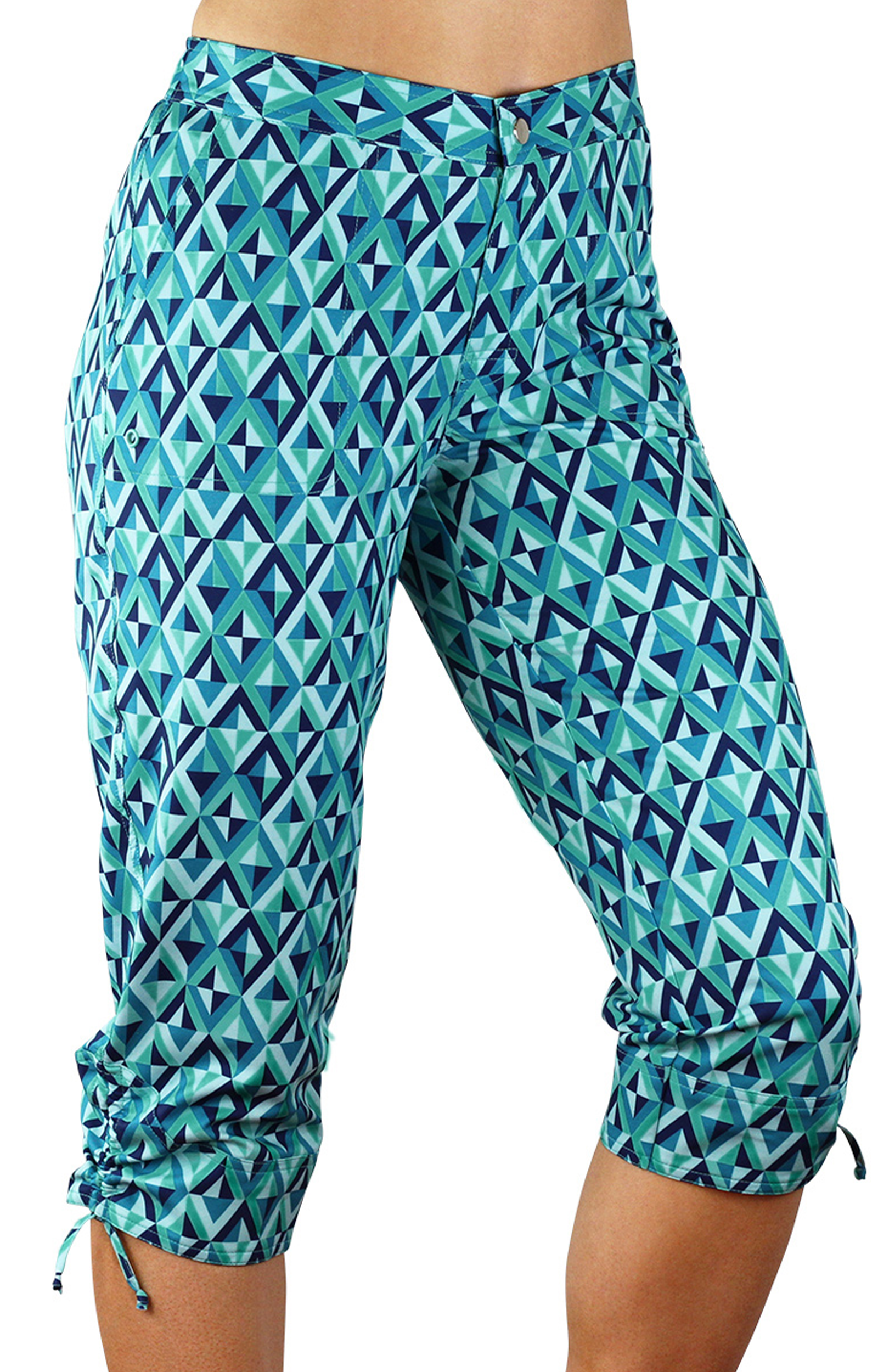 Women's Beach Capris in Turquoise Jewels|turquoise-jewels