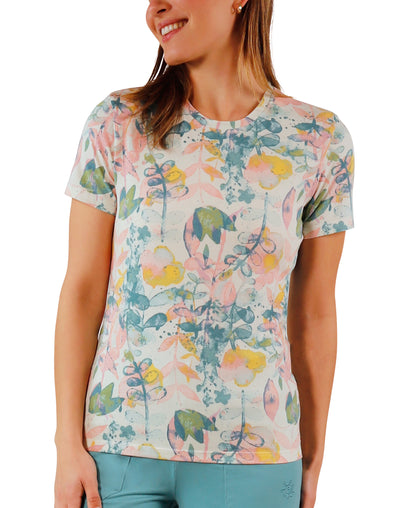 womens everyday tee in pressed flora|pressed-flora