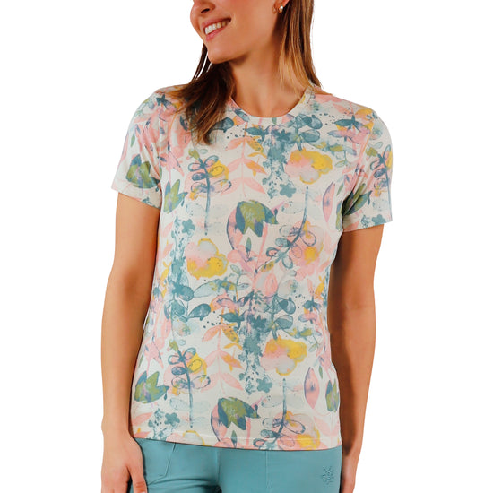 womens everyday tee in pressed flora|pressed-flora