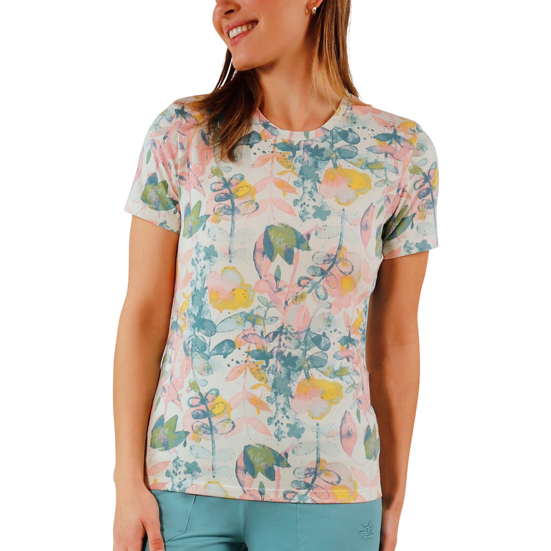 womens everyday tee in pressed flora|pressed-flora