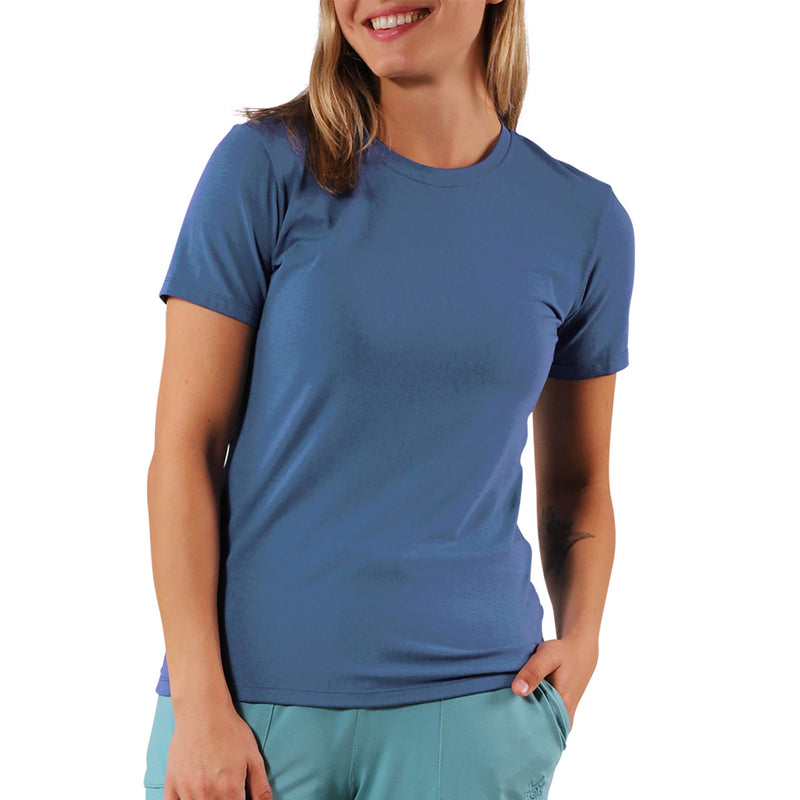 womens short sleeve everyday tee|washed-navy