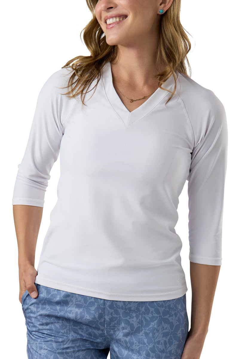 Women's V-Neck Sun Swim Shirt
