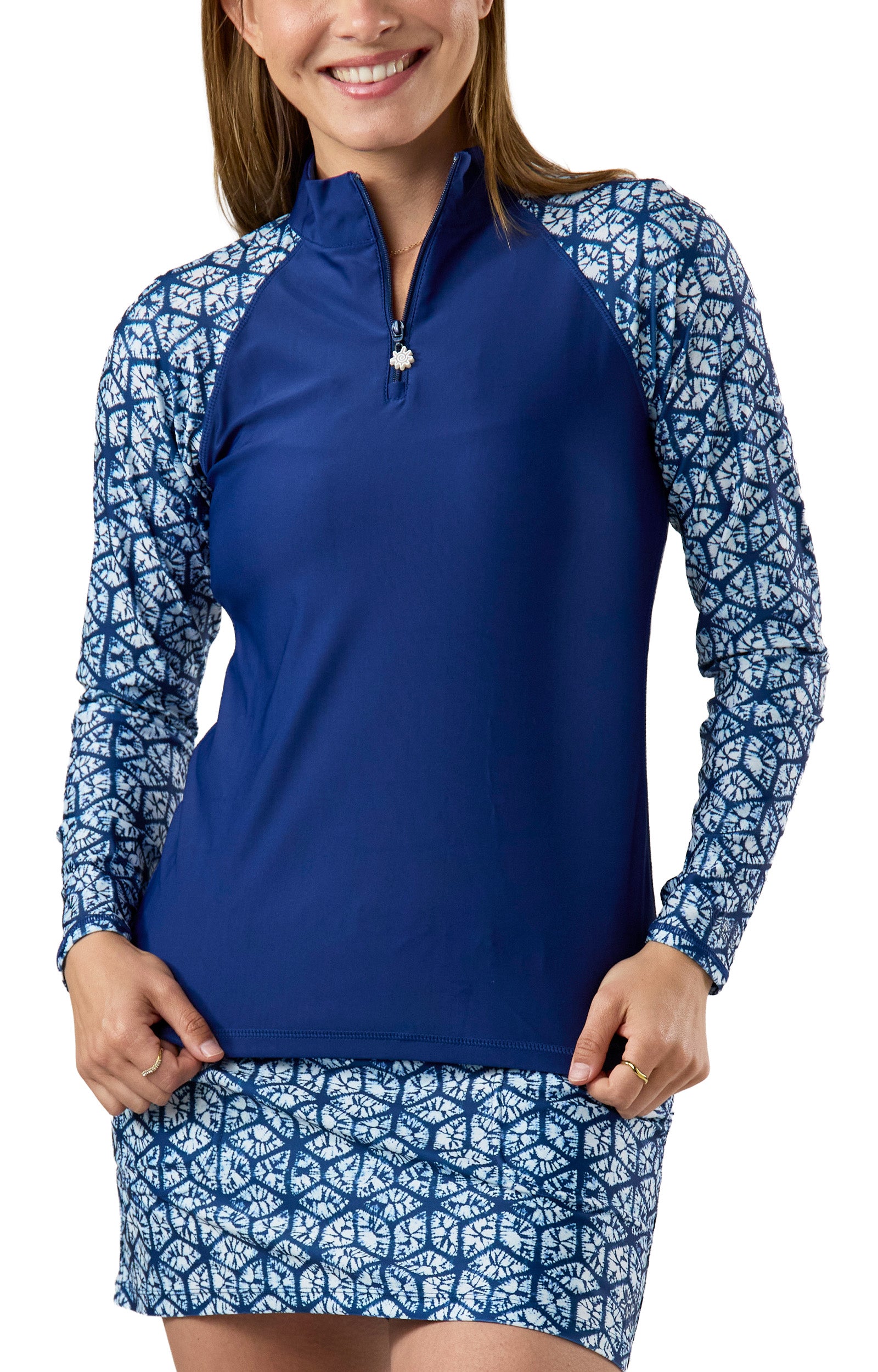 Women's Long Sleeve Quarter Zip Sun & Swim Shirt