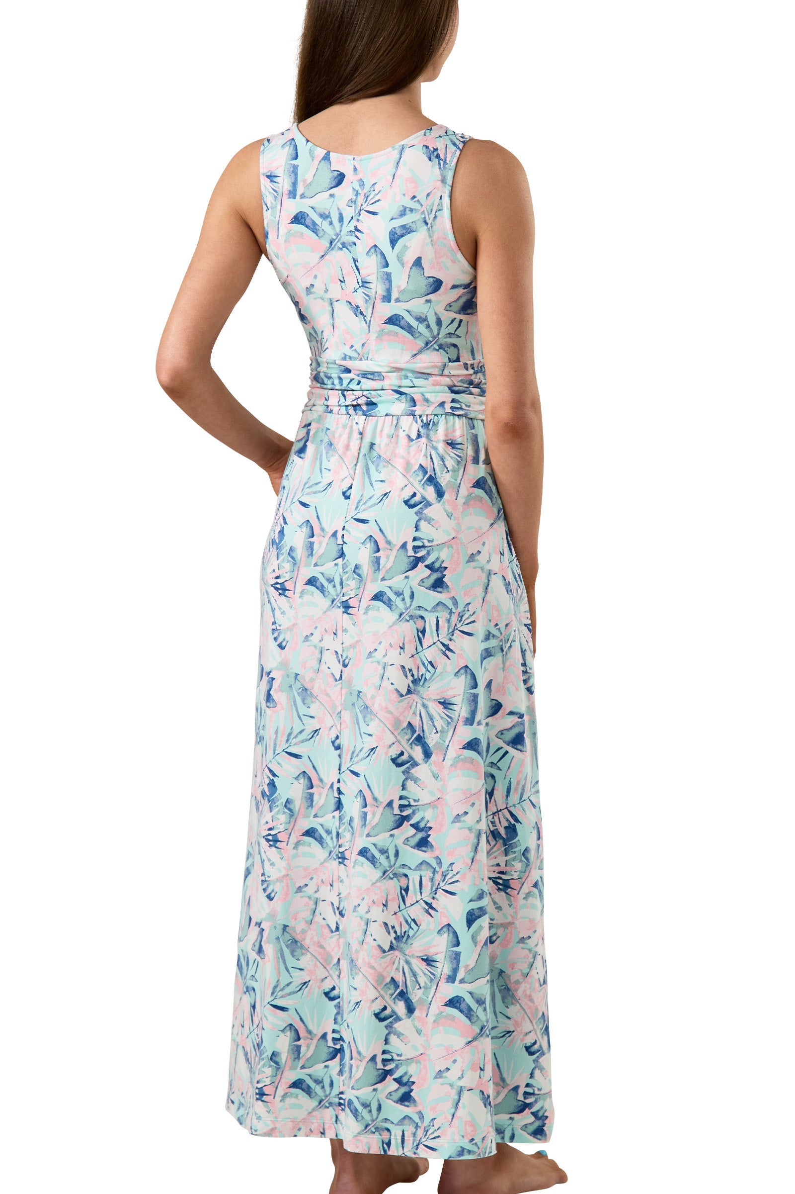 Women's V-Neck Maxi Dress with Pockets