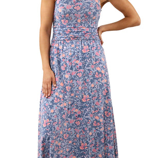 women's v-neck maxi dress in moon dust wildflower|moon-dust-wildflower