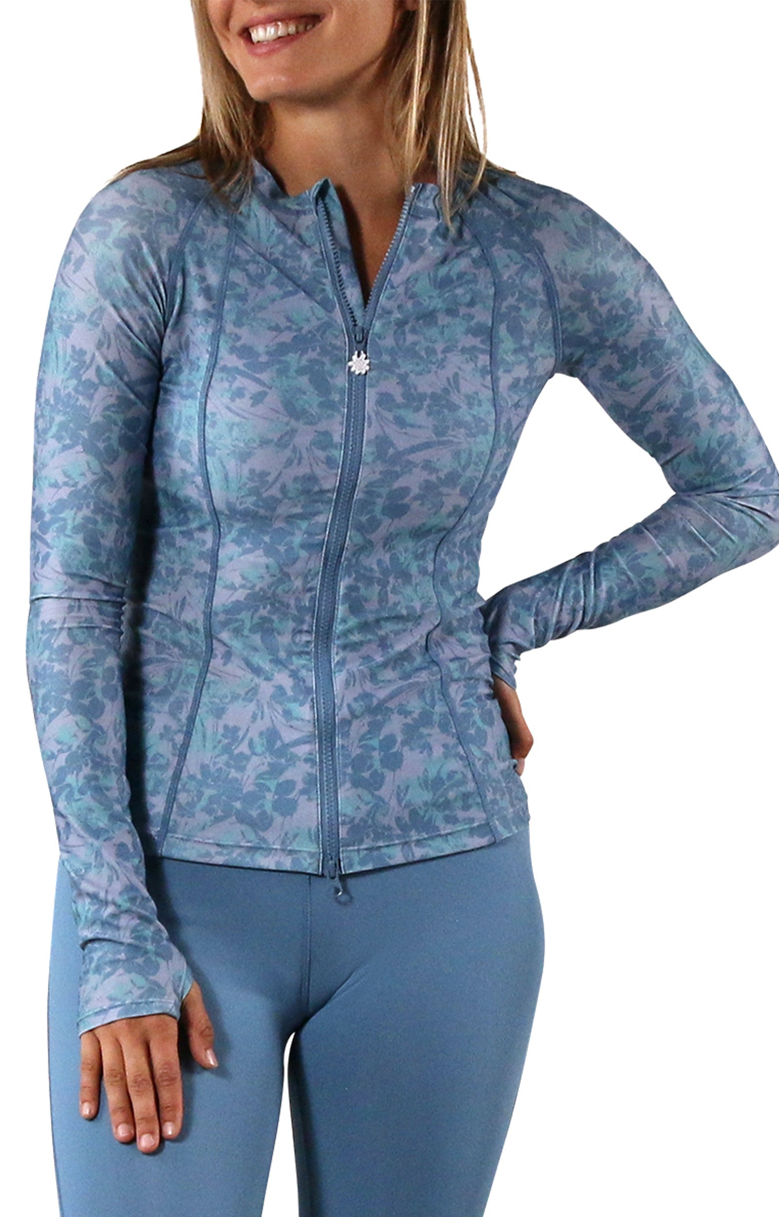 women's long sleeve rash guard in baltic petals|baltic-petals