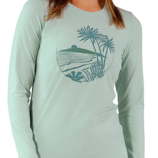 womens long sleeve everyday tee in dewdrop|dewdrop