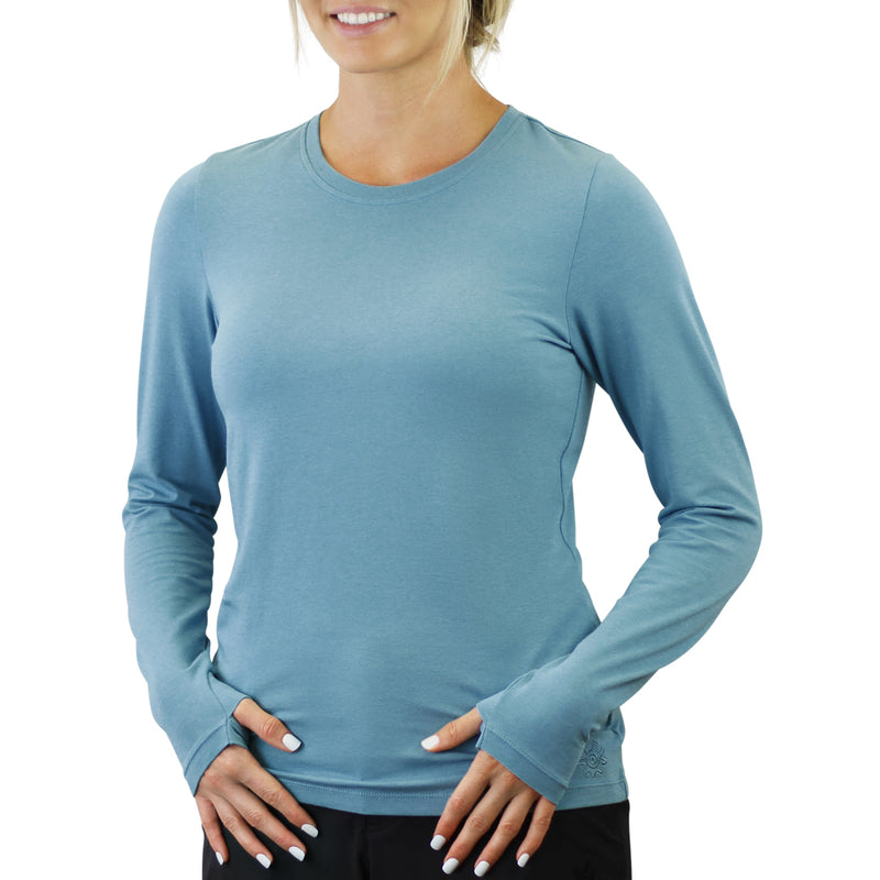 Women's Long Sleeve Everyday Tee in lagoon|lagoon