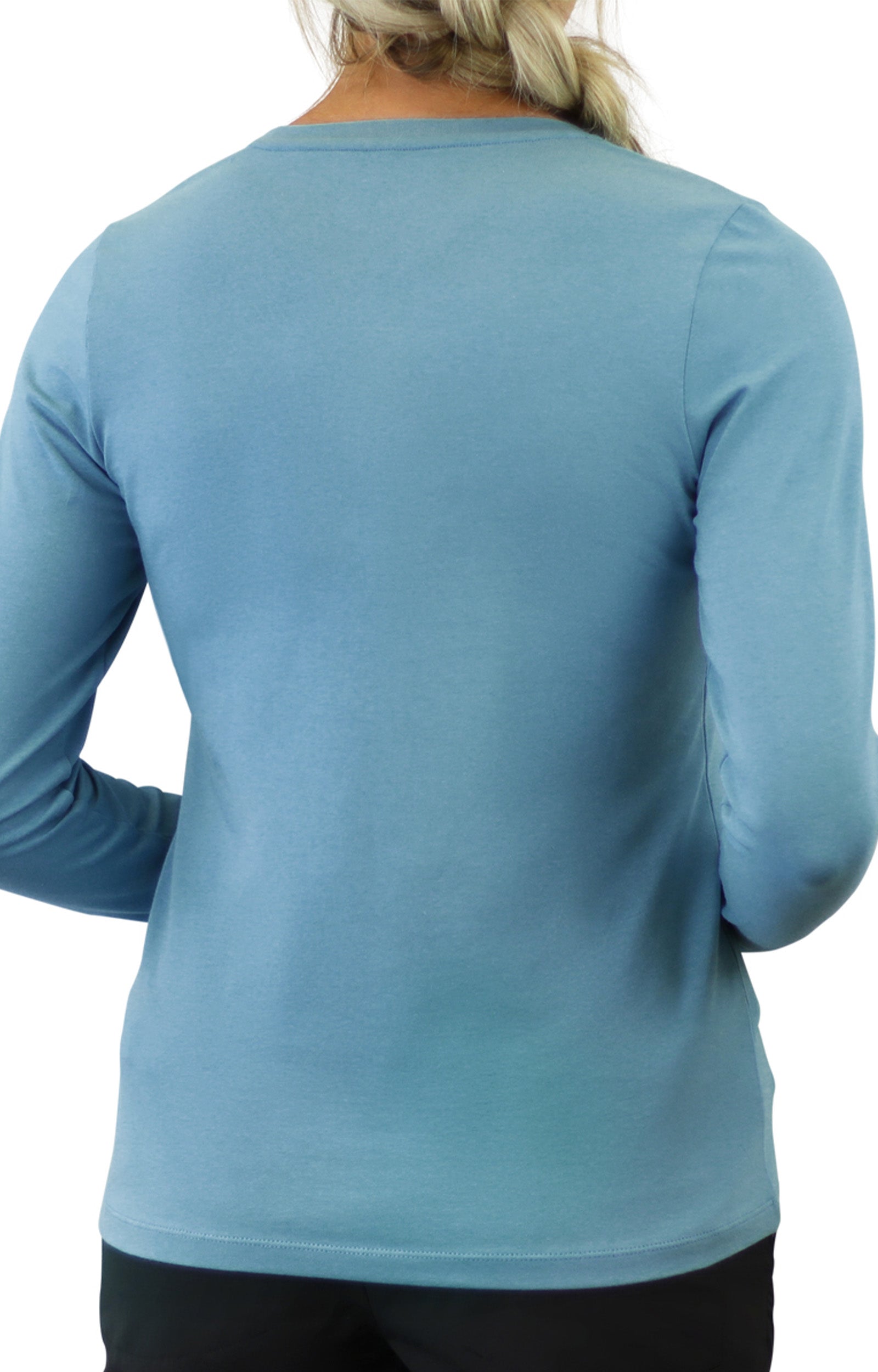 Women's Long Sleeve Everyday Tee in lagoon|lagoon