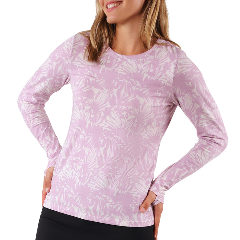 women long sleeve everyday tee|painted-petals