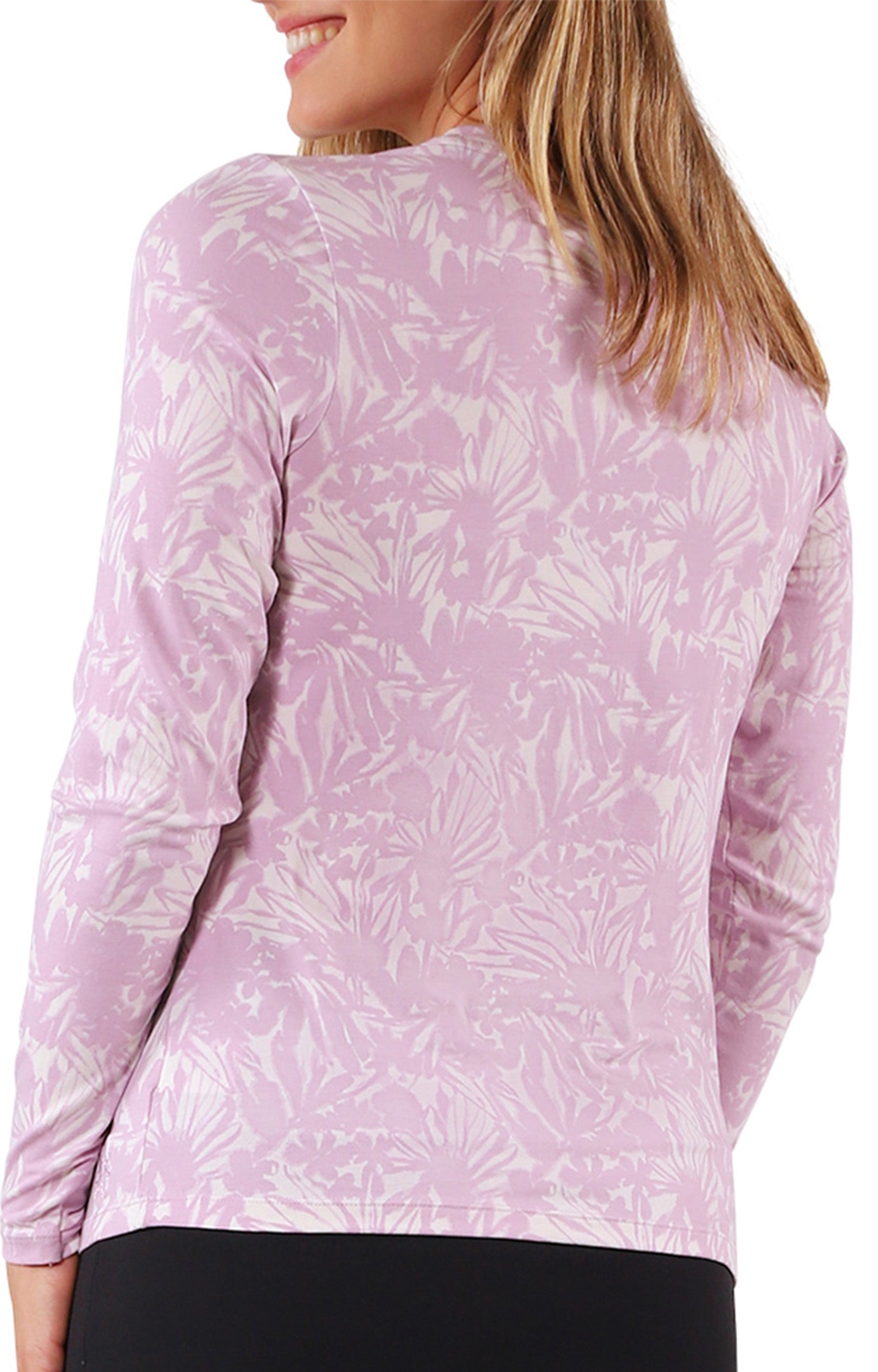 women long sleeve everyday tee|painted-petals