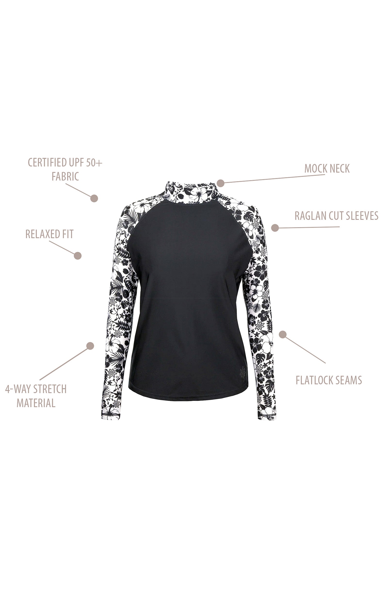 Women's Aloha Long Sleeve Sun & Swim Shirt