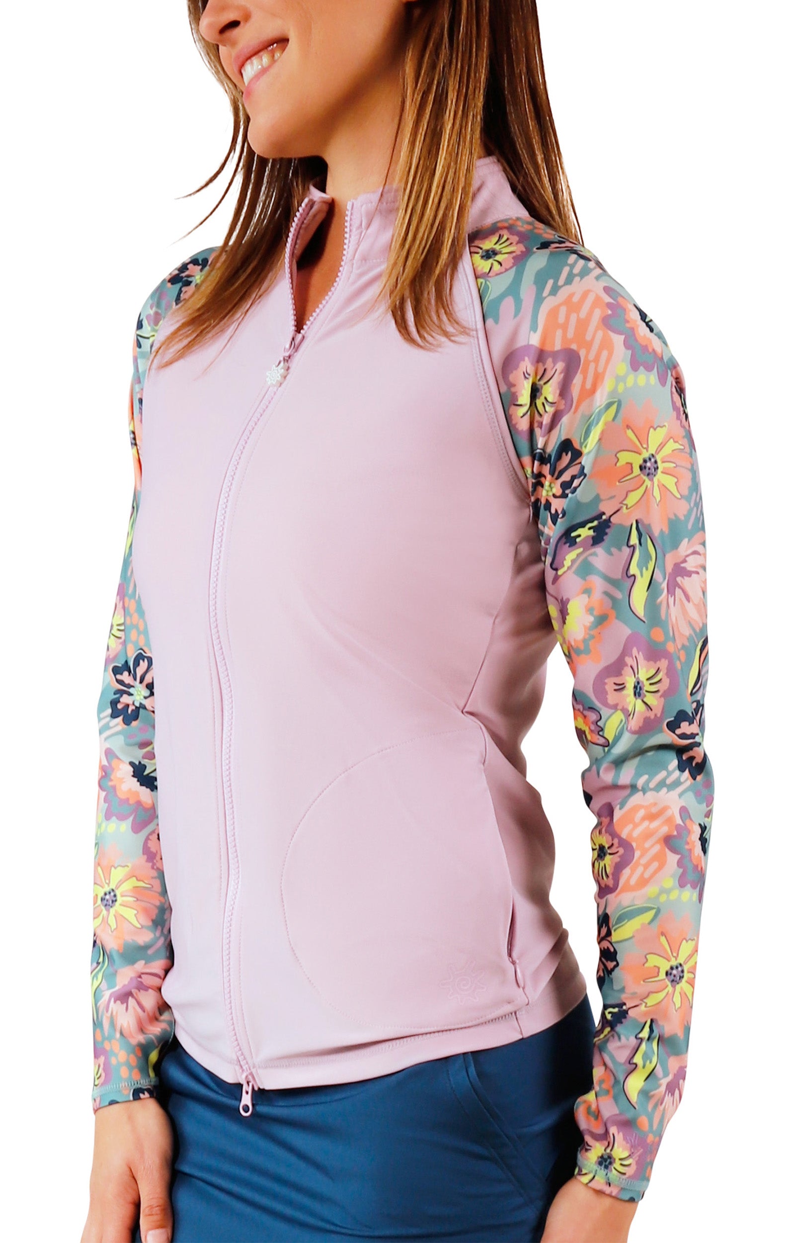 front of womens classic water jacket|florida-floral