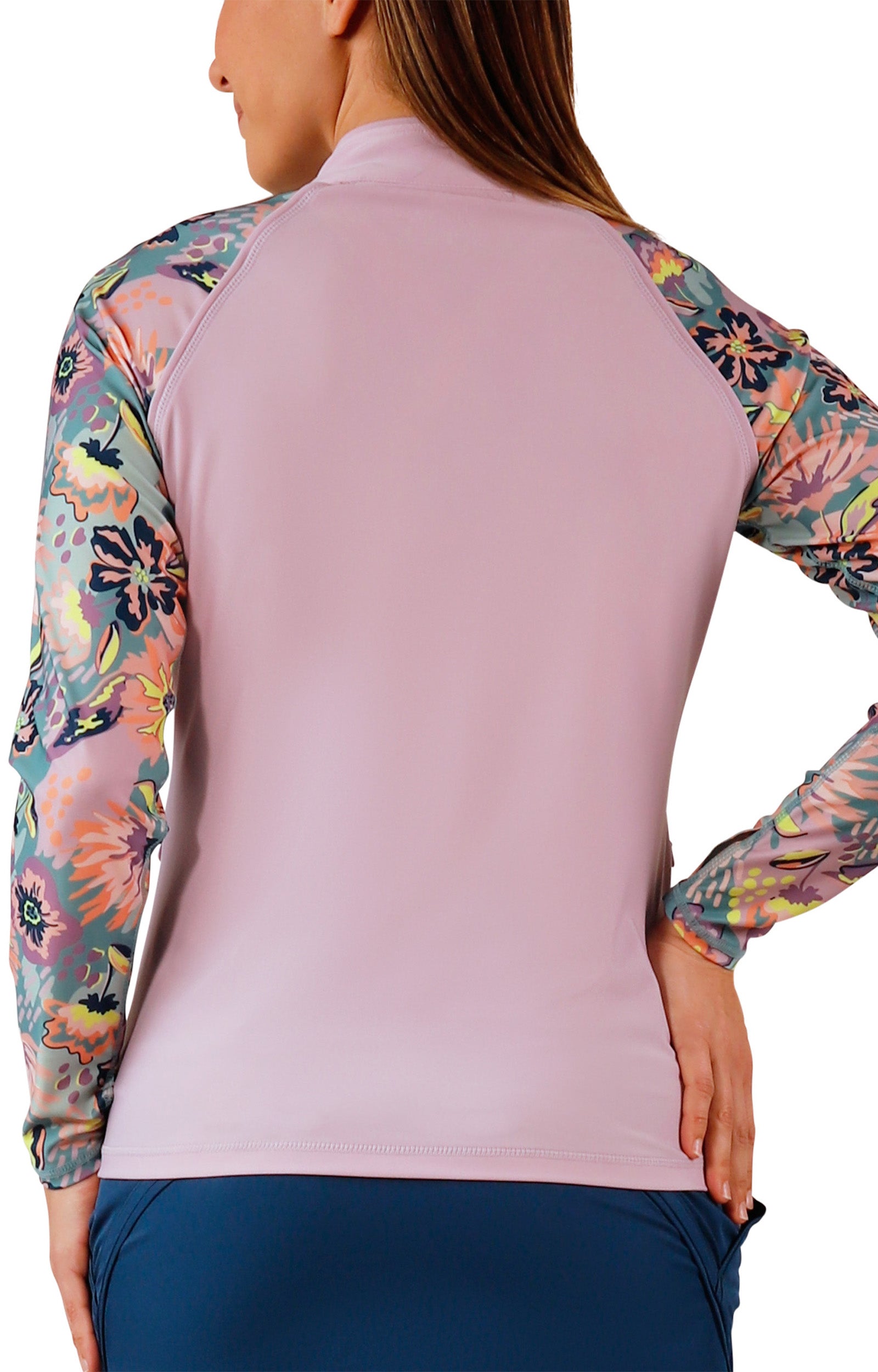 back of womens classic water jacket|florida-floral