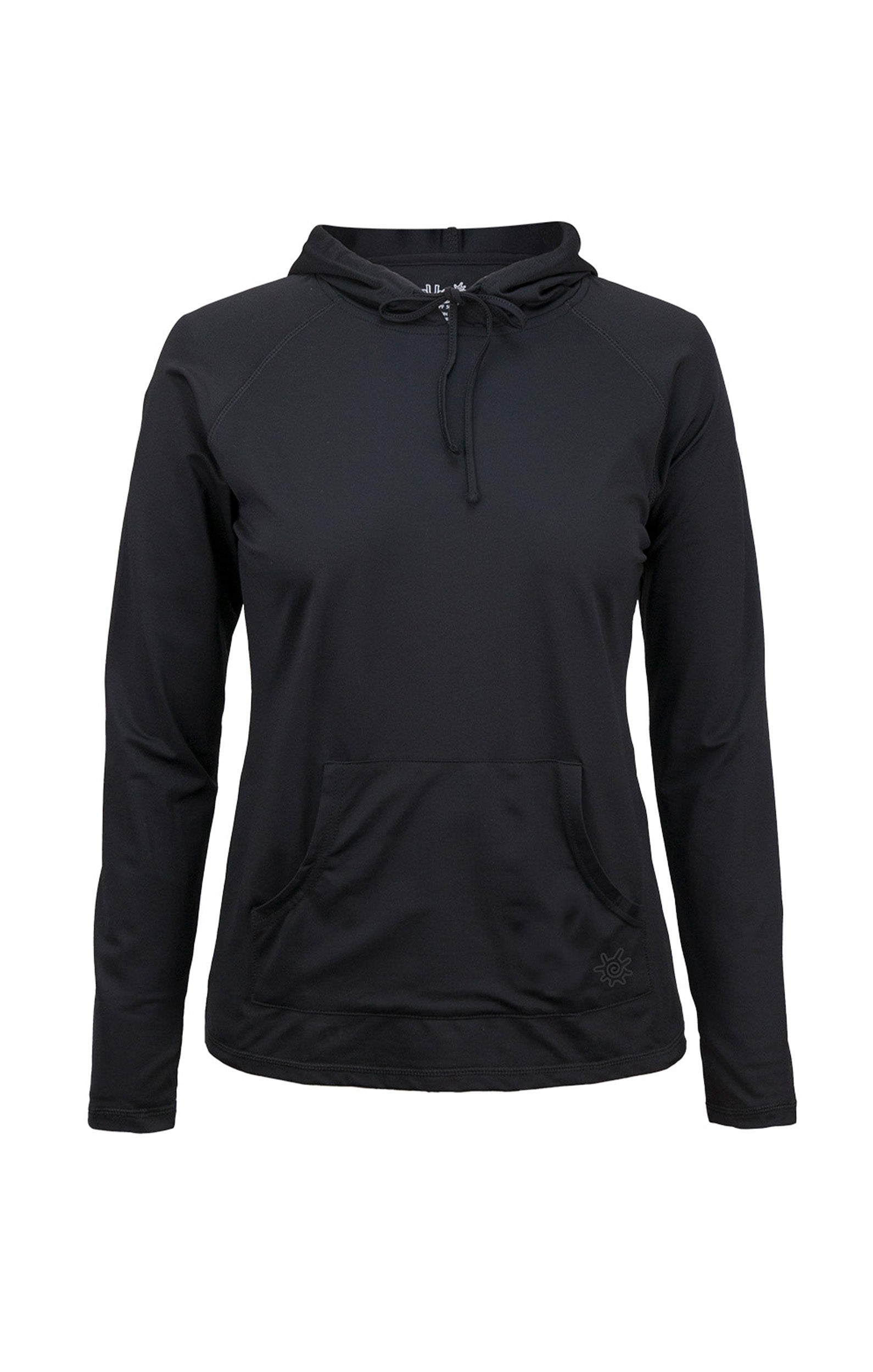 women's pullover hoodie in black|black