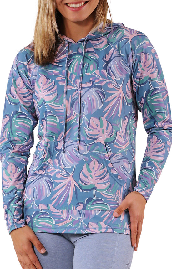 womens pullover hoodie|pastel-palms