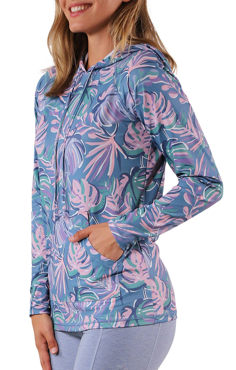 womens pullover hoodie|pastel-palms