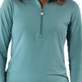 women long sleeve half zip sun shirt|river