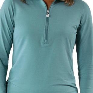 women long sleeve half zip sun shirt|river