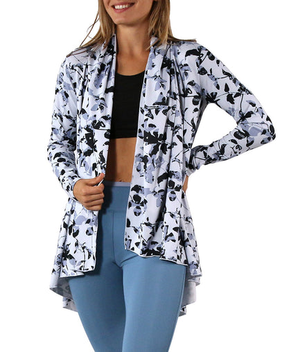 women's hooded beach cover up in shadow ivy|shadow-ivy