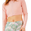 front of womens active swim shrug|dusty-pink