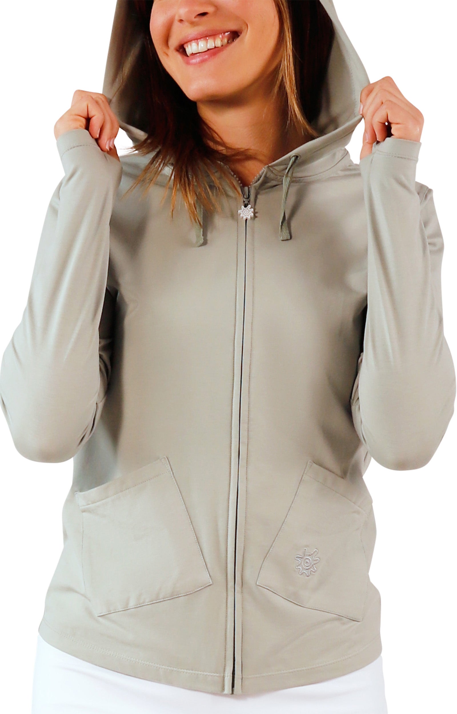 hooded highlight of women's everyday hooded jacket in agave|agave