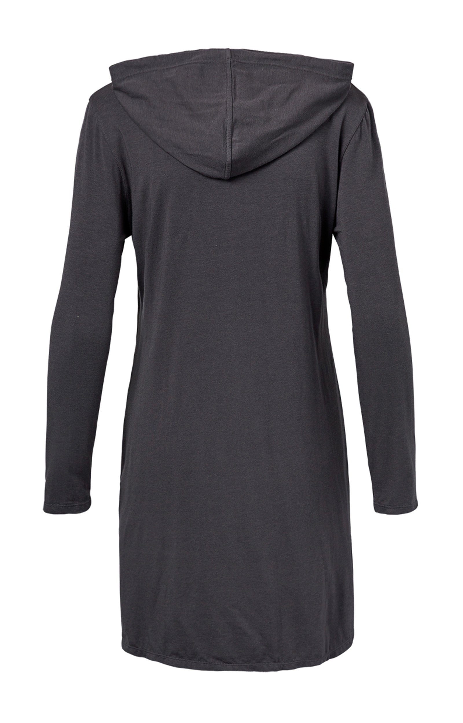 Back of the Women's Full Length UPF 50+ Jacket in Charcoal|charcoal