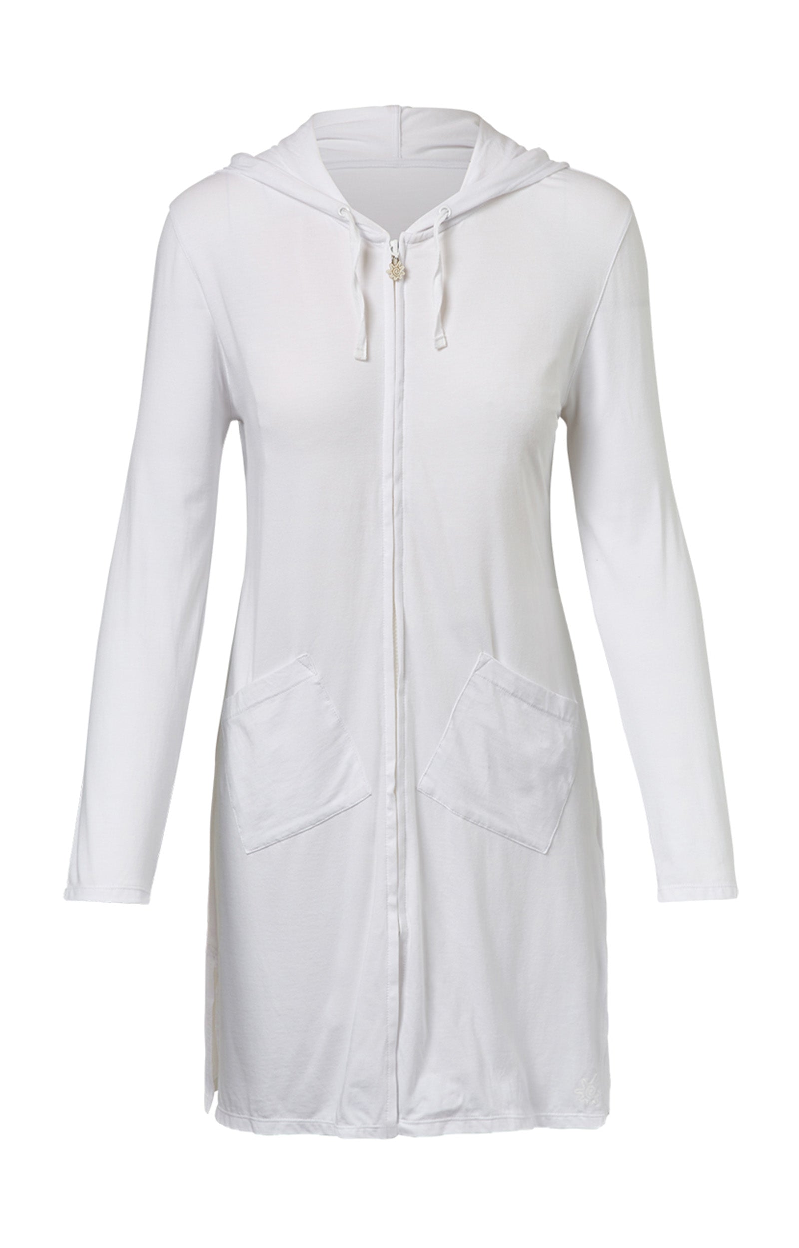 Women's Full Length UPF Jacket in White|white