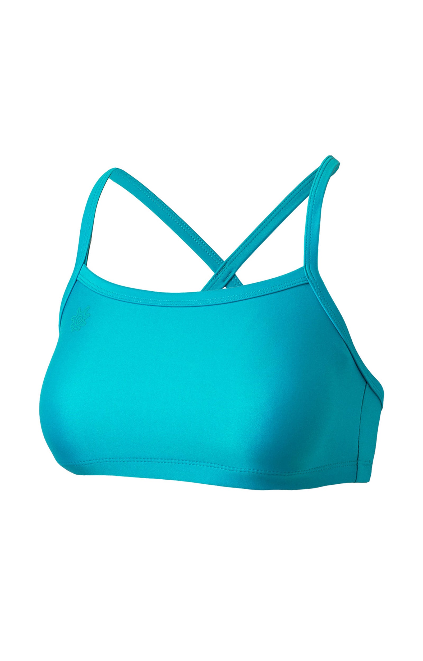 women's swim bra in teal|teal